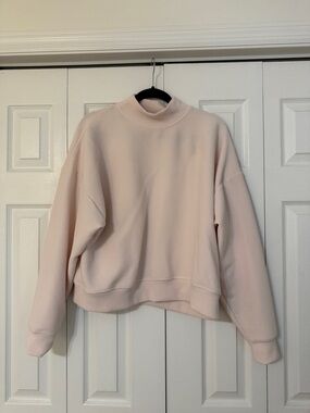 CALIA by Carrie Underwood Ribbed Mock Neck Top in Light Blush